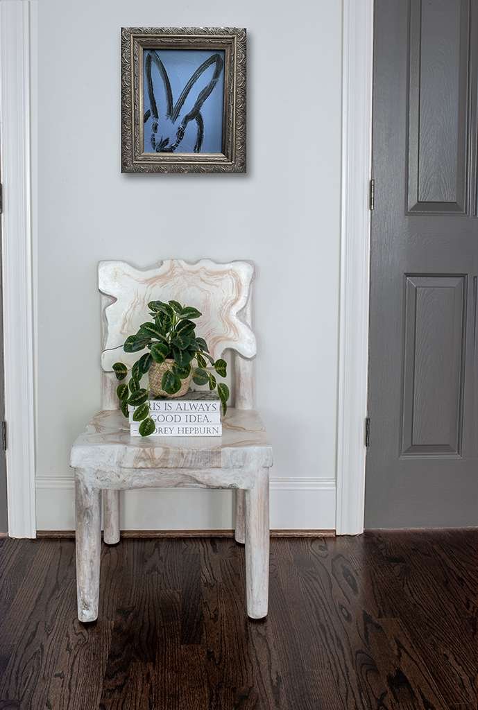 Atlanta’s Top Interior Designer Nesbit Ferry Road Residence Project Chair and Painting Detail