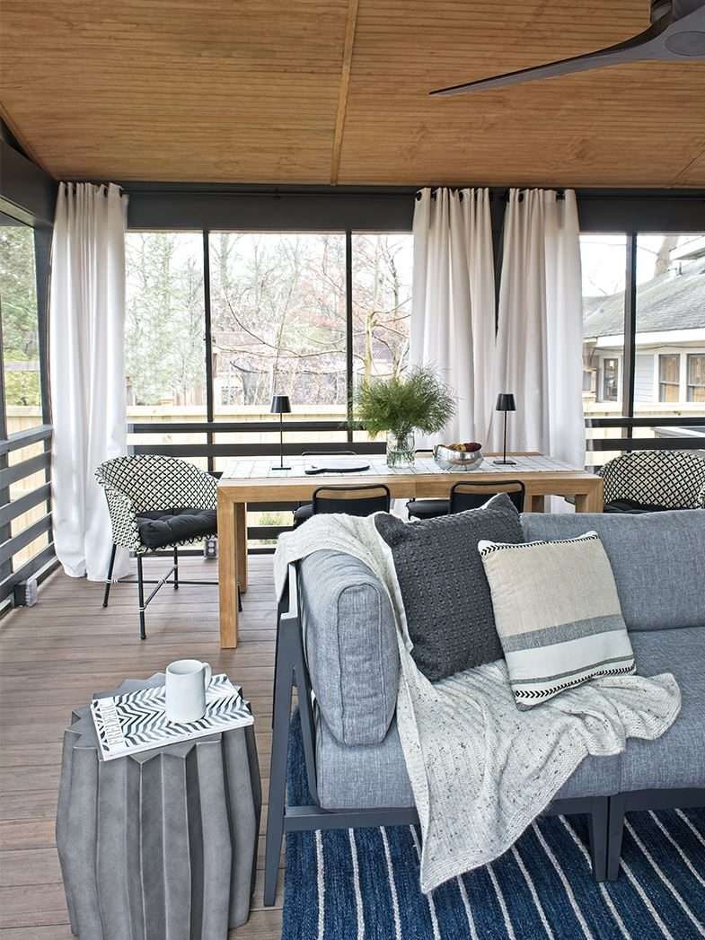 Atlanta’s Top Interior Designer Kings Highway Residence Project Screened In Porch Lounge (Detail)