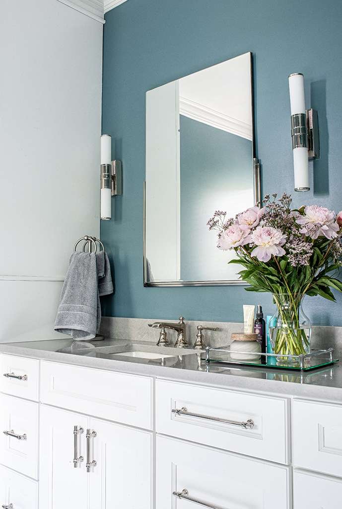 Atlanta’s Top Interior Designer Nesbit Ferry Rd Residence Project Guest Bath 1 Sink and Counter View